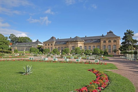 Baroque Orangery, Castle Park, English Garden, Baroque Garden, Gotha, Thuringia, Germany, Europe