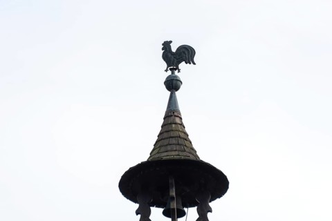 Weathercock on the roof of a house, Munich, Bavaria, Germany, Europe