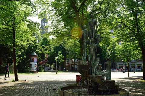 Europe, Germany, Hamburg, City, Neustadt, Großneumarkt, trendy meeting place, restaurants and pubs,
