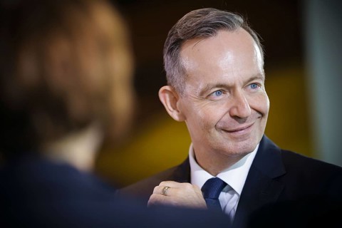 Volker Wissing (FDP), Federal Minister of Transport and Digital Affairs, pictured at the start of a