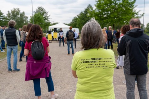 Demonstration against the restrictions in the Corona crisis, anti-vaccination, protest against