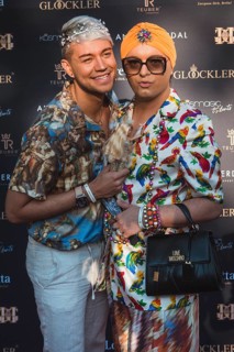 Julian F.M. Stöckel and Marcell Damaschke at the first Fashion Night with Harald Glööckler for his