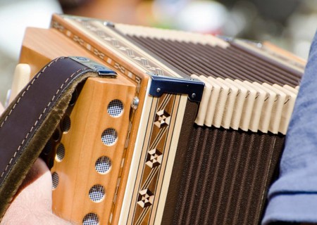 Man Playing on an Accordion