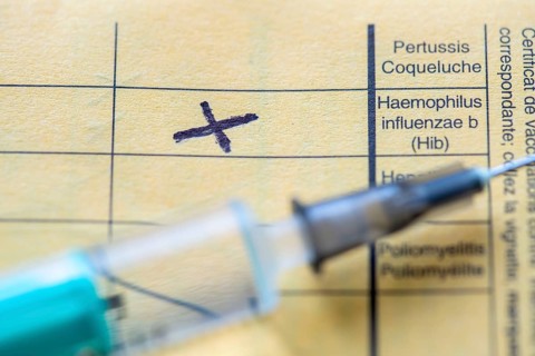 Vaccination booklet, vaccination against Haemophilus influenza type B (HiB), the most common