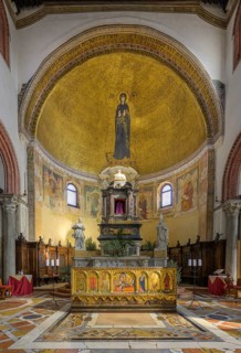 Apse in the Basilica di Santi Maria e Donato, Murano, Venice, Metropolitan City of Venice, Italy,