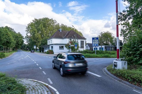 Green border, Siebengewald-Gaesdonck border crossing, south of Goch, without controls, between the
