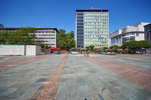 Sparkassen-International Rhein-Ruhr GmbH at Kennedyplatz in Essen, Ruhr area, independent city,