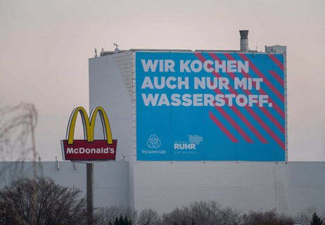 Thyssenkrupp Steel Europe AG Bochum plant, advertising for hydrogen as an energy source, joint