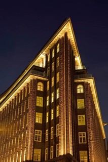 Europe, Germany, Hamburg, City, Kontorhausviertel, Chilehaus, clinker brick facade, built 1922 to