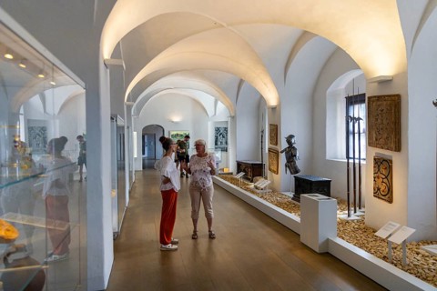 Königstein Fortress in Saxon Switzerland. Exhibition on the history of the fortress in Georgenburg