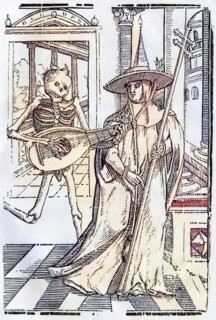 Der Tod kommt zum Kardinal Aus Der Todten Tanz, erschienen in Basel 1843, Death comes to the