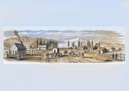 Salt Lake City, Utah, in 1850, from American Pictures Drawn With Pen And Pencil by Rev Samuel