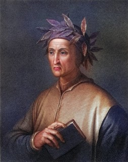 Dante Alighieri 1265-1321, Italian poet. From the book Gallery of Portraits, 1833, Historic,