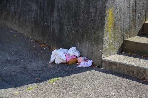 Littering, littering of public spaces, rubbish, waste, pollution, Reutlingen, Baden-Württemberg,