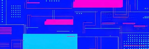 Abstract minimalist illustration theme in vibrant neon color accents symbolizing fun and ease, AI