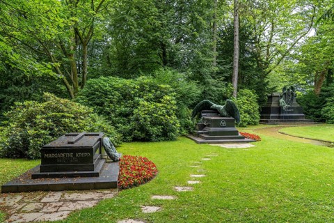 Bredeney cemetery, Krupp family cemetery, in Essen, North Rhine-Westphalia, Germany, grave of