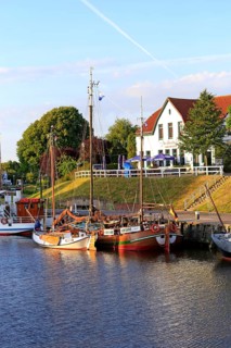 Carolinensiel harbour, museum harbour, Lower Saxony, East Frisia, Federal Republic of Germany, East