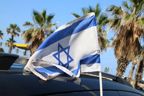 Israeli national flag, Tel Aviv, Israel, Asia
