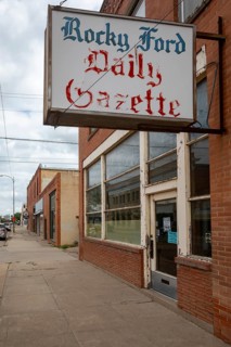 Rocky Ford, Colorado, The office of the Rocky Ford Daily Gazette, a small-town newspaper in