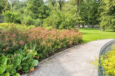 Bernardine Gardens park in the center of Vilnius, Lithuania, Europe