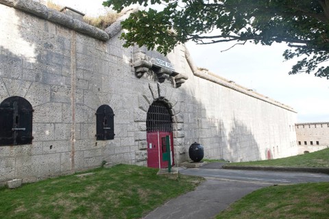 Entrance doorway to Nothe Fort built in 1872 Weymouth, Dorset, England, United Kingdom, Europe