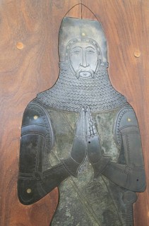 Brass memorial Sir John Wingfield circa 1389, church of Saint Mary, Letheringham, Suffolk, England,