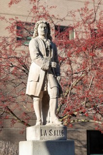 Detroit, Michigan, A statue of Robert Cavalier Sieur de La Salle, one of four French explorers who