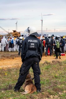 Protest action against the demolition of the village of Lützerath in the Rhenish lignite mining