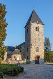 11th century Roman Sint-Pietersbandenkerk, St. Peter in Chains Church in the village Wintershoven
