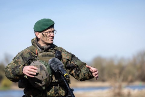 Brigadier General Alexander Krone, Commander NATO Response Force Land Brigade, photographed during