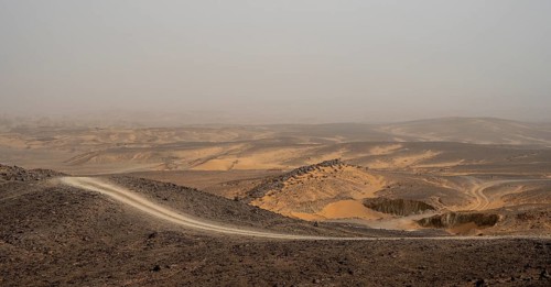 Stone desert, sand desert, Erg Chebbi, Sahara, Merzouga, Morocco, Africa
