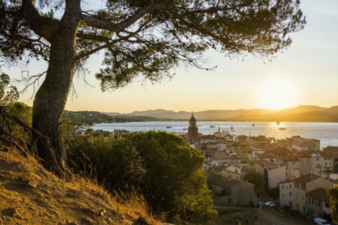 Panorama, Sunset, St. Tropez, Département Var, Cote d'Azur, Provence-Alpes-Côte d'Azur, South of