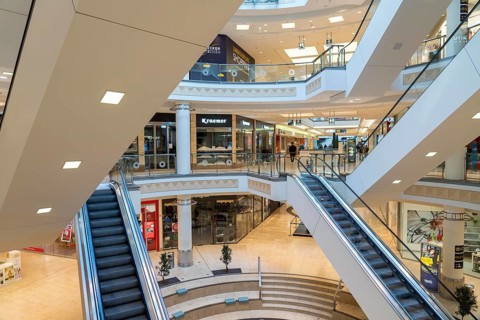 Effects of the coronavirus pandemic in Germany, Essen, empty shopping centre, Limbecker Platz