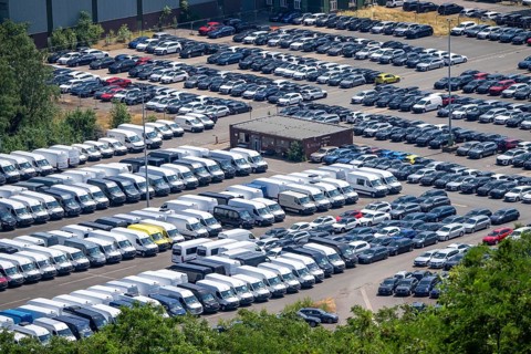 Site of the former Prosper Haniel colliery in Bottrop, currently used as a temporary storage