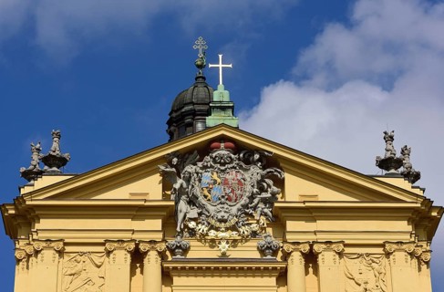 Europe, Germany, Bavaria, Munich, Odeonsplatz, Theatine Church from 1663, St Cajetan, founder of