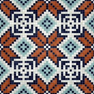 Mosaic tiles background, seamless vector pattern