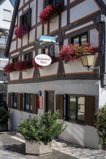 Historic half-timbered house in the old town of Ulm, Kässbohrer Haus in the fishermen's quarter,