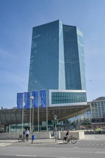 European Central Bank ECB, Main Building, Headquarters, Sonnemannstraße, Ostend, Frankfurt am Main,