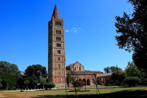 Pomposa, Abbatia Sanctae Mariae Pomposae, former abbey of the Benedictine order at the mouth of the