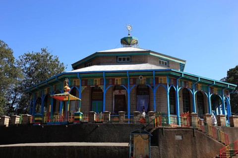 St Mary's Church on Mount Entoto near Addis Ababa, Ethiopia, Africa