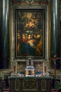 Painting by Peter Paul Rubens, 1577-1640, The Circumcision of Christ, above the altar in the Gesu