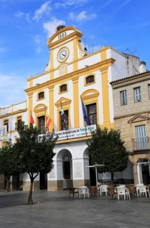 Nineteenth century Town hall Ayuntamiento building, Merida, Extremadura, Spain, Europe