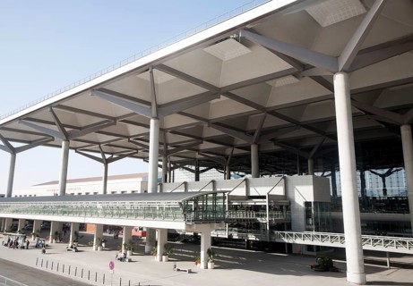 Modern architecture of Malaga airport, Spain, Europe