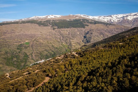 Landscape of Sierra Nevada Mountains in the High Alpujarras, near Capileira, Granada Province,