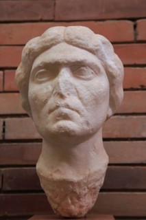 Bust of woman, Museo Nacional de Arte Romano, national museum of Roman art, Merida, Extremadura,
