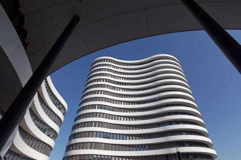 Alto Medienhafen office tower, Office Campus by SOP Architekten, Düsseldorf Media Harbour