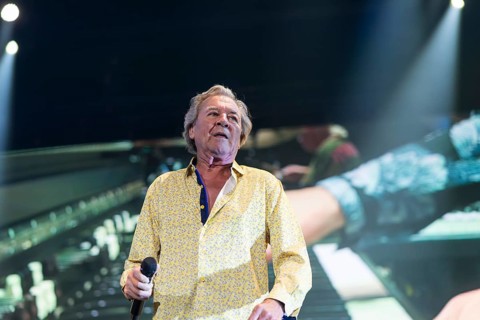 Ian Gillan, singer of Deep Purple live on 1 More Time Tour at the Max-Schmeling-Halle in Berlin on