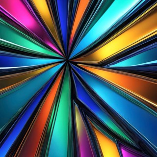 3d rendering of vibrant colored abstract changing glass design in an ornament structure, AI