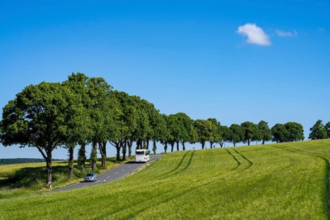 Country road between Hirschberg and Warstein, local bus, public transport, bus transport,