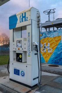 Hydrogen filling station, at the Hertern hydrogen competence centre, h2Herten, on the site of the